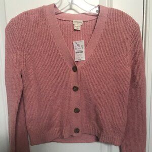 J. Crew Crewcuts Girls Cardigan, XL (12-14), rose pink, NWT